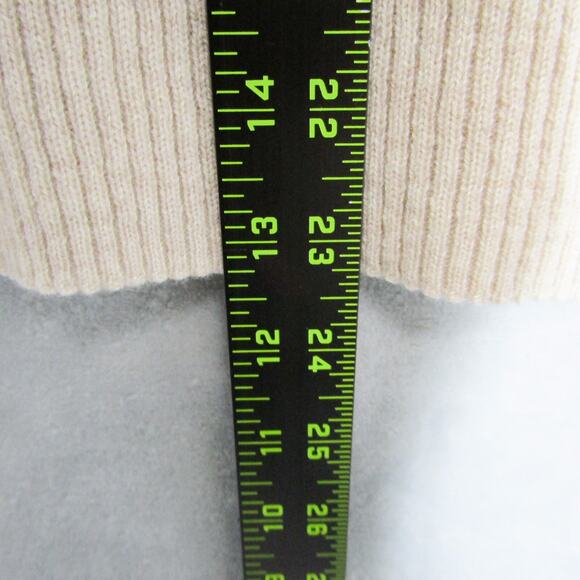 Reformation Top XL Farrah Cashmere Turtleneck Tank Sweater Cream Beige NWT New - Picture 12 of 13